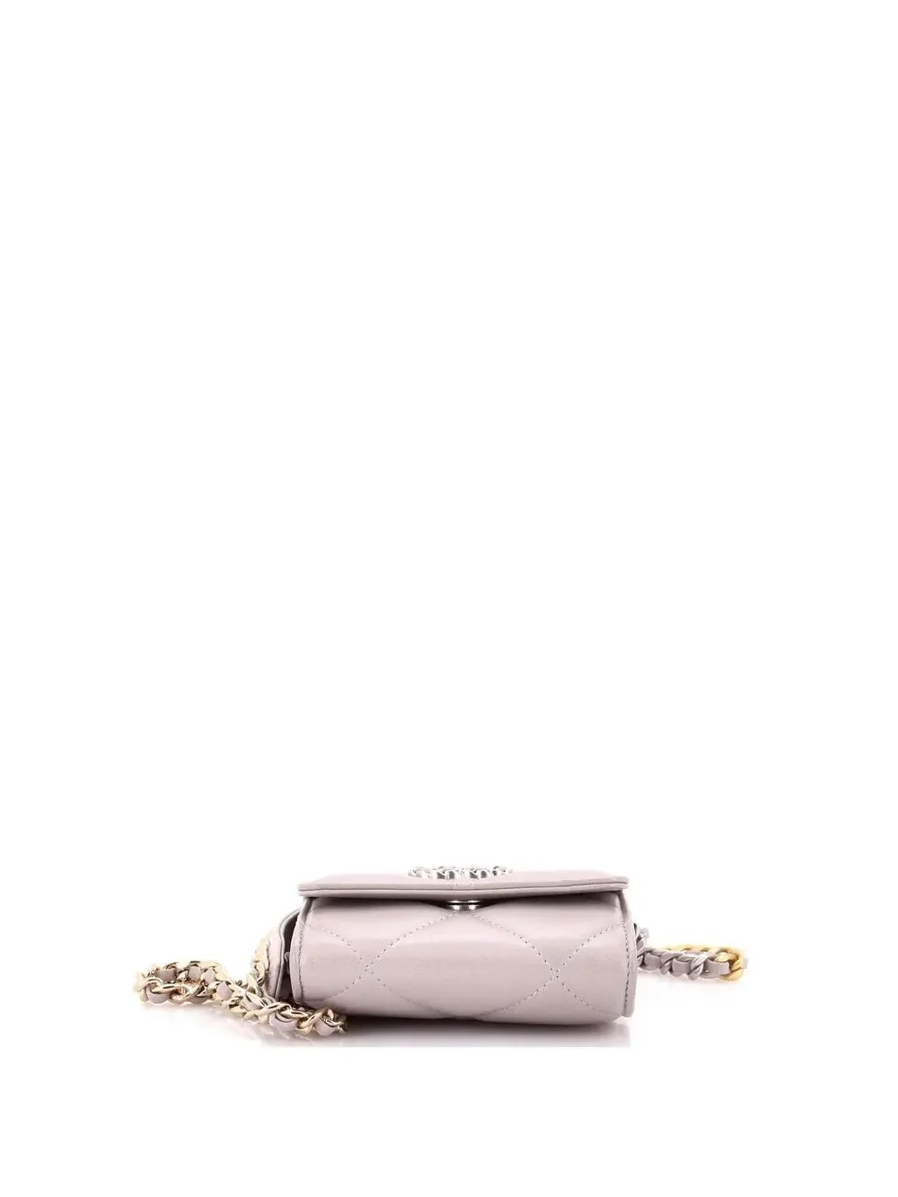 Chanel 19 Card Holder On Chain Quilted #342440C20B